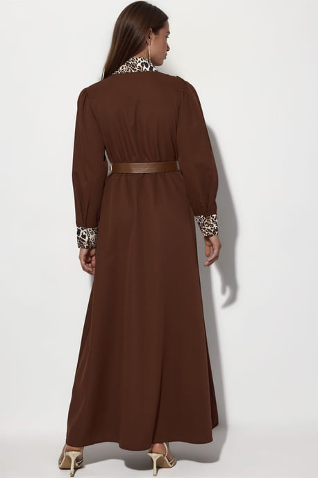 Leopardprint Maxi Shirt Jurk - Image 3