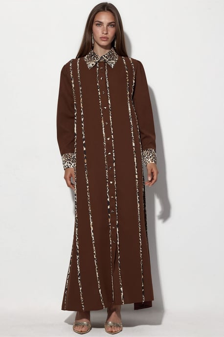 Leopardprint Maxi Shirt Jurk - Image 5