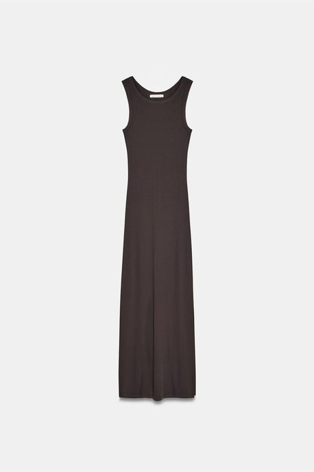 Geribbeld Mouwloos Bodycon Maxi Jurk - Image 5