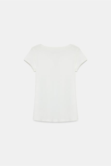 Women's Slim Fit Cotton U-Neck T-Shirt - Image 6