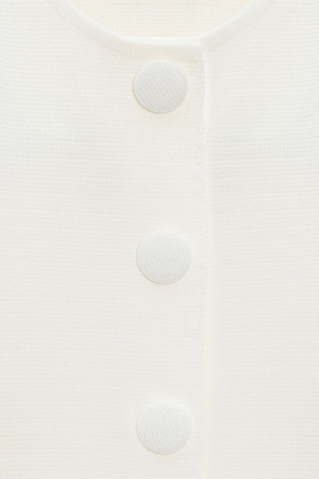 Korte Jacquard Knopen Cardigan - Image 3