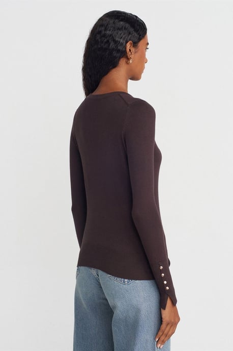 Ribbad Crew Neck Slim Fit Tröja - Image 2