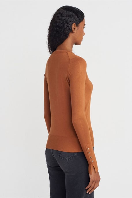 Ribbed Crew Neck Slim Fit Sweater - Image 2