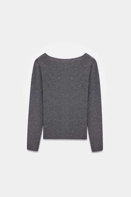 Kasjmier Geribde Boot Neck Trui - Image 6