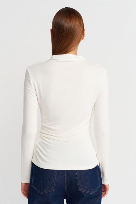 Geribbelde Slim-Fit Halve Colblouse - Image 2
