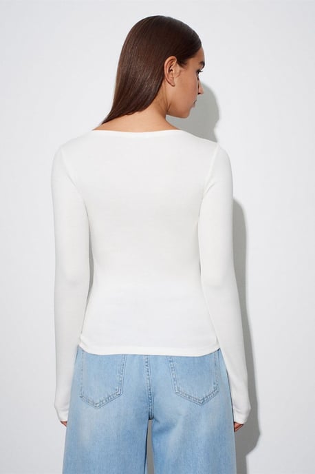 Dames Slim-fit Bootnek Langsleeve Blouse - Image 2