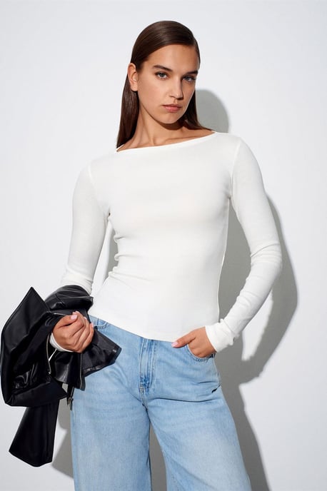 Dames Slim-fit Bootnek Langsleeve Blouse - Image 3