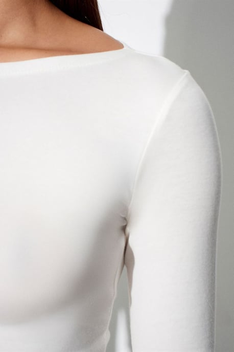 Dames Slim-fit Bootnek Langsleeve Blouse - Image 4