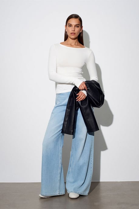 Dames Slim-fit Bootnek Langsleeve Blouse - Image 5