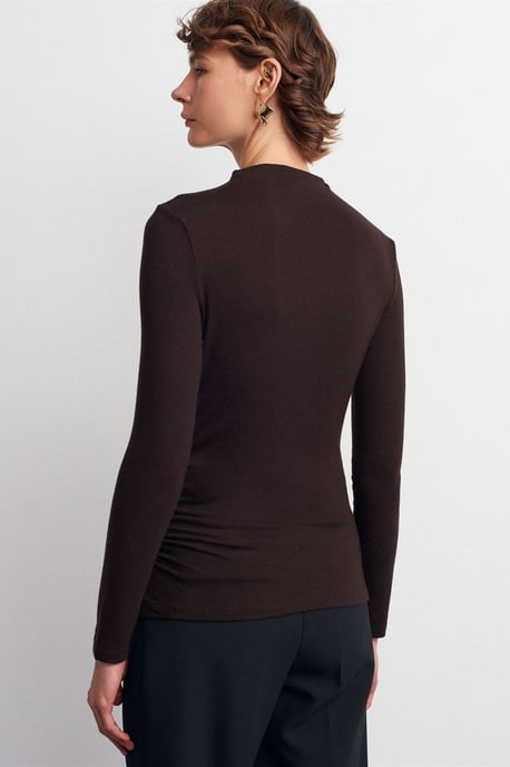 Geribbelde Slim-Fit Halve Colblouse - Image 2