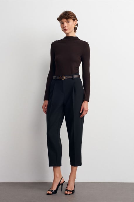 Geribbelde Slim-Fit Halve Colblouse - Image 3