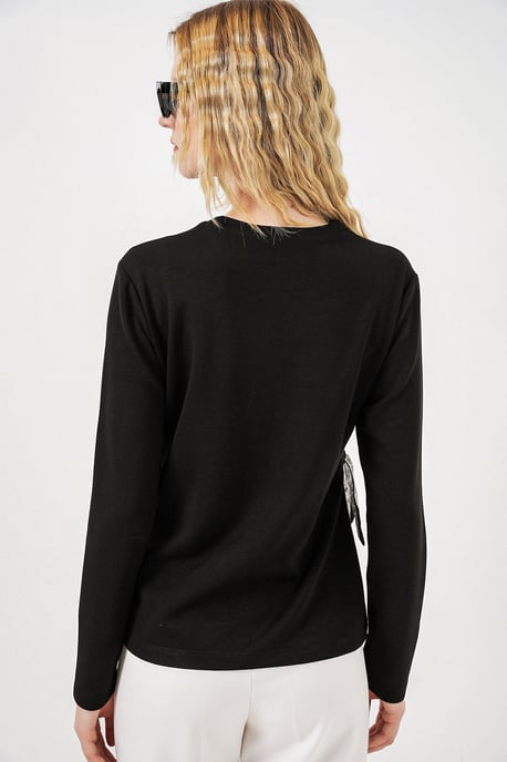 Dames Longsleeve T-shirt met Strikdetail - Image 5