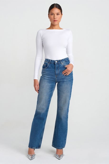 Dames Slim-fit Bootnek Langsleeve Blouse - Image 3