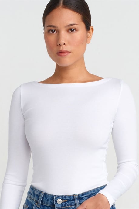 Dames Slim-fit Bootnek Langsleeve Blouse - Image 4