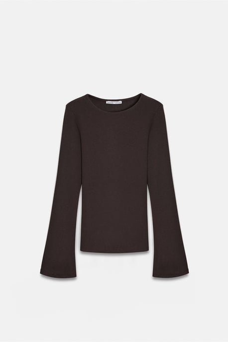 Slim Fit Långärmad Crew Neck Blus - Image 6