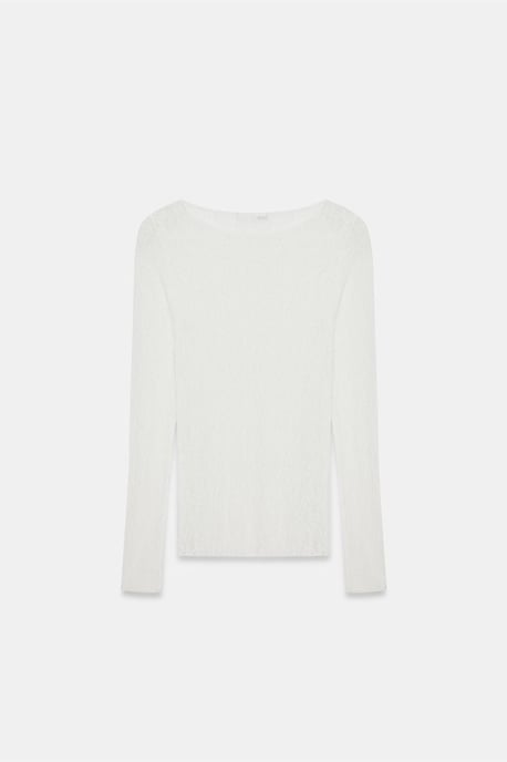 Slim Fit Kanten Bootsvorm Blouse - Image 6
