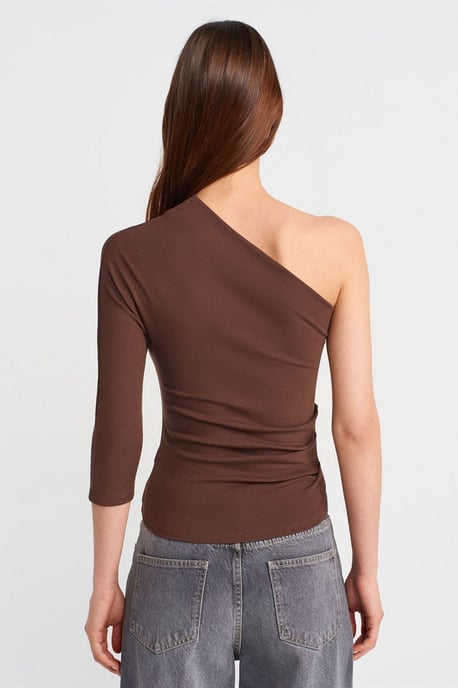 Off-shoulder Cut-out Slim-fit Blouse - Image 2