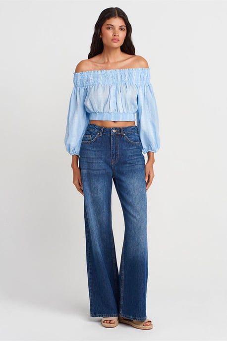 Off-shoulder Crop Blouse - Image 4