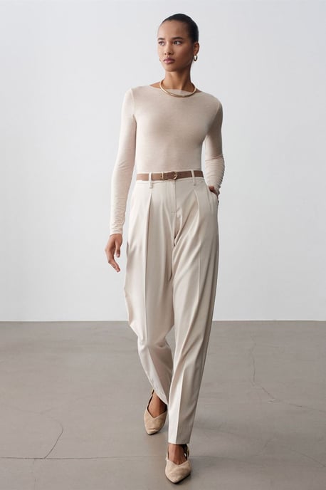 Slim Fit Bootneck Lange Mouw Gebreide Blouse - Image 5