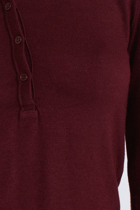 Slim Fit V-Neck Button Blouse - Image 4