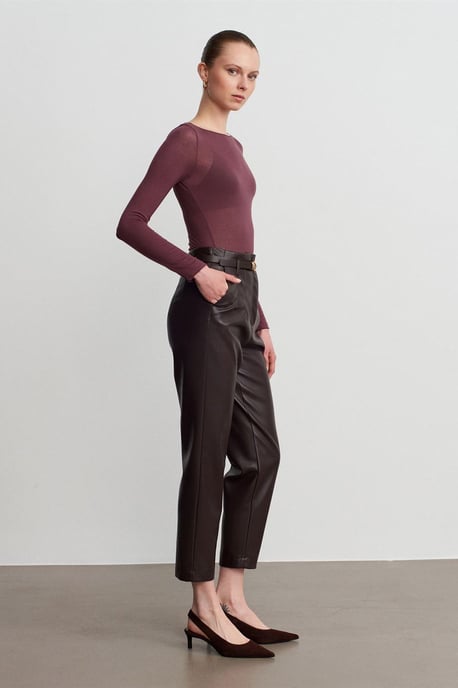 Slim Fit Bootcut Hals Lange Mouwen Gebreide Blouse - Image 5