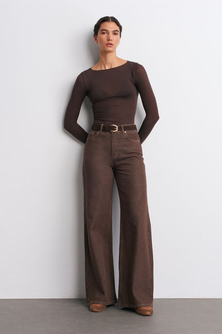 Slim Fit Bootneck Lange Mouw Gebreide Blouse - Image 5