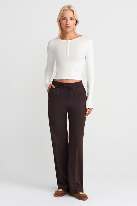 Slim Fit Långärmad Jersey Blus - Image 4