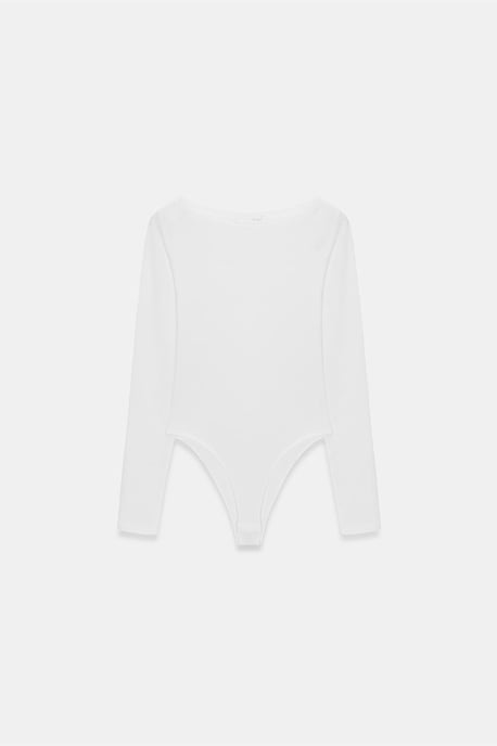 Slim Fit Boat Neck Bodysuit - Image 5