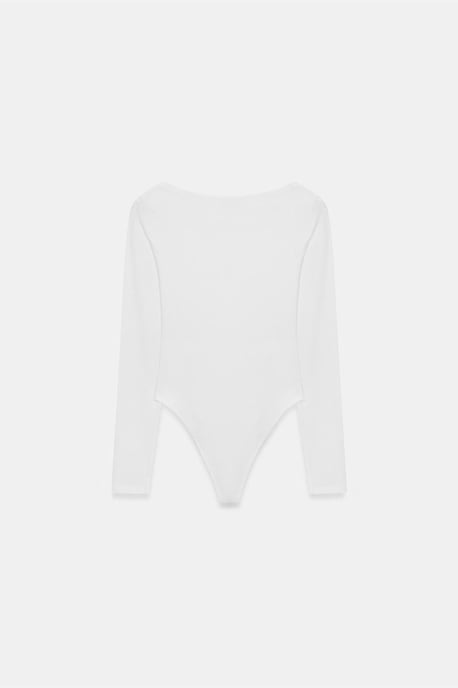 Slim Fit Boat Neck Bodysuit - Image 6