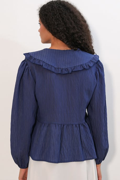 Women’s Viscose-blend Blouse With Baby Collar - Image 5