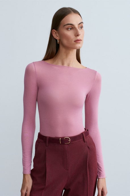 Slim Fit Bootcut Lange Mouw Gebreide Blouse - Image 2