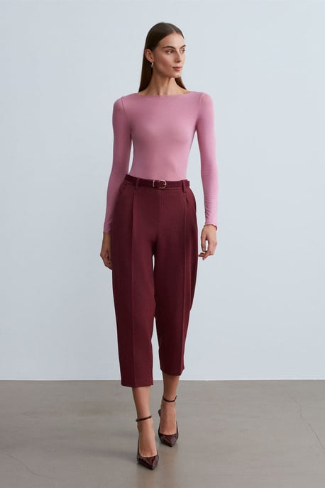 Slim Fit Bootcut Lange Mouw Gebreide Blouse - Image 5
