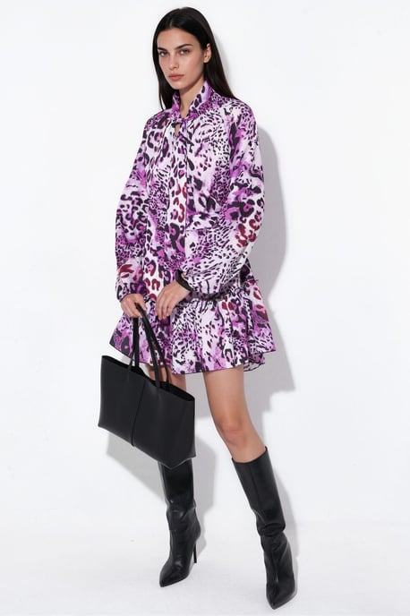Leopard Print Belted Mini Dress - Image 2