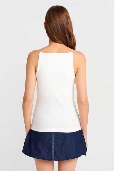 Slim-Fit Halterhals Jersey Blouse - Image 2
