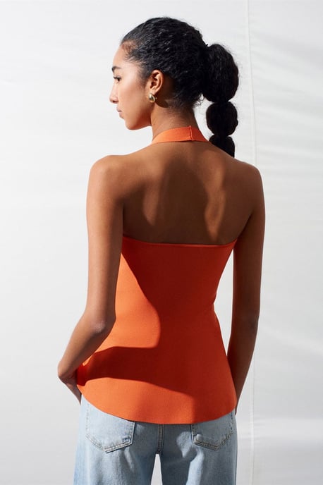 Naadloze Halter Peplum Blouse - Image 3