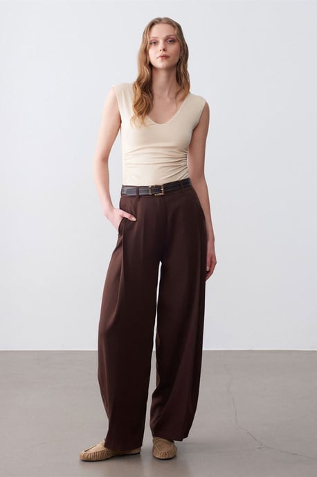 Mouwloze V-hals Slank Fit Blouse - Image 4