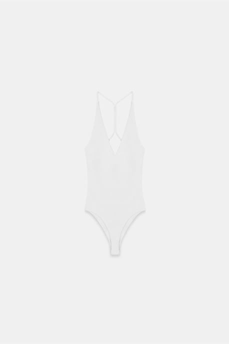 Slim Fit Cut-Out Halter Bodysuit - Image 5