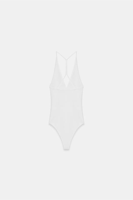 Slim Fit Cut-Out Halter Bodysuit - Image 6