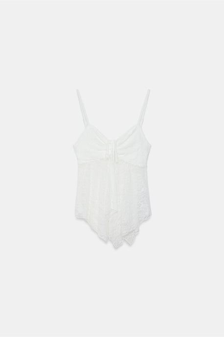 Kant strikvoorzijde mouwloze blouse - Image 5