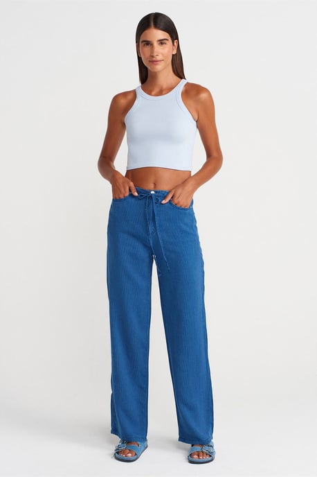Ribbed Cotton-blend Sleeveless Crop Top - Image 4