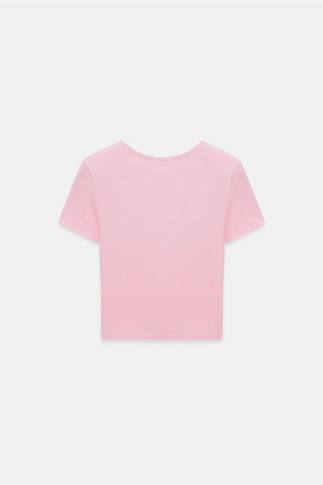 Slim Fit Crop Jersey Blouse - Image 6