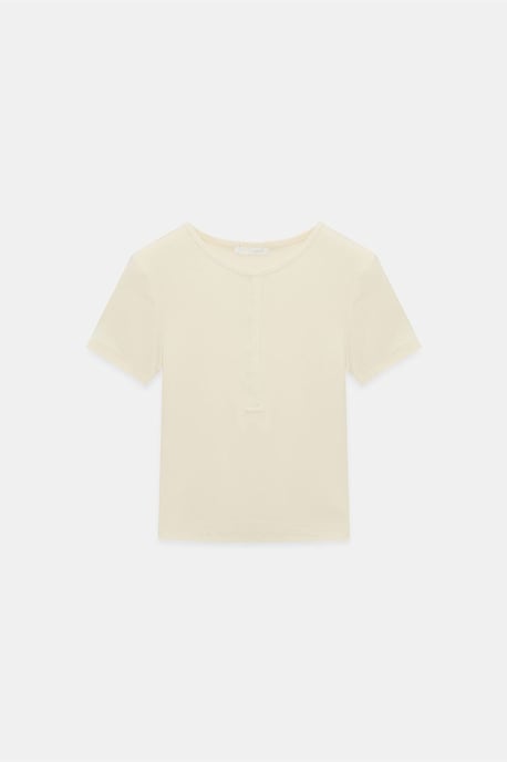 Slim Fit Crop Jersey Blouse - Image 5
