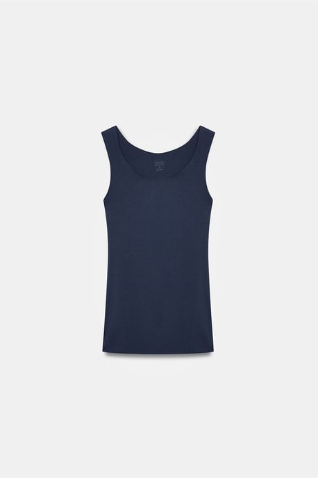 Aansluitend Mouwloze Katoenmix Cami Blouse - Image 5