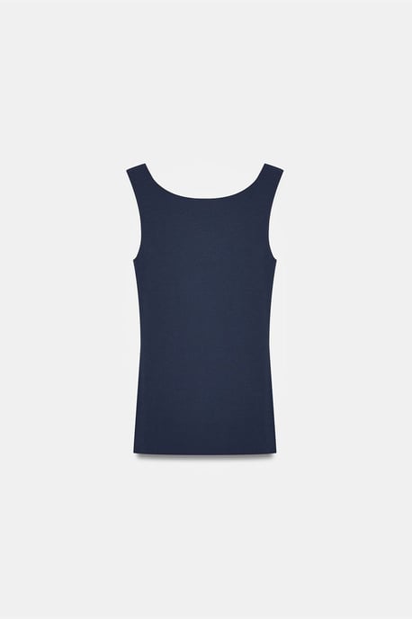 Aansluitend Mouwloze Katoenmix Cami Blouse - Image 6