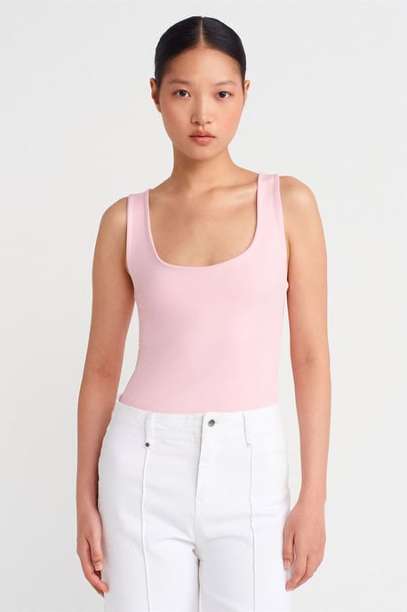 Mouwloze Blouse met Vierkante Halslijn in Slank Model - Image 1