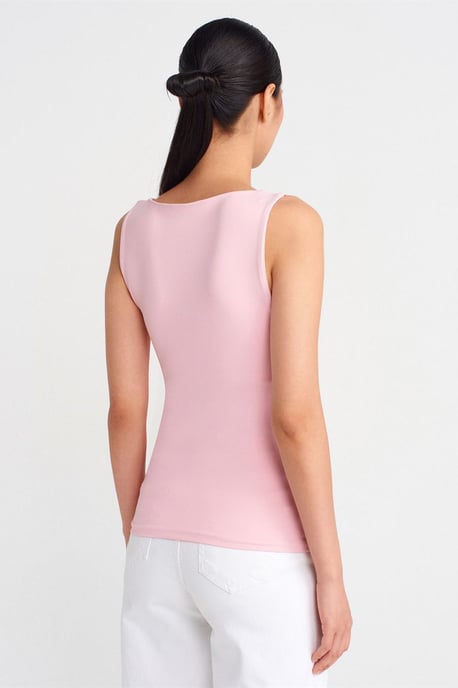 Mouwloze Blouse met Vierkante Halslijn in Slank Model - Image 2
