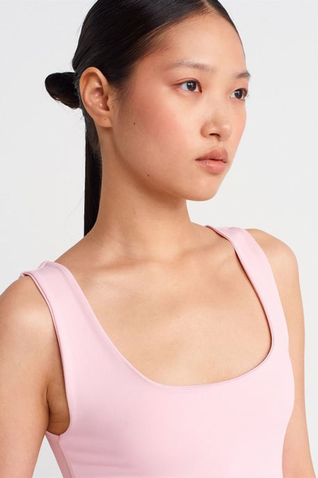 Mouwloze Blouse met Vierkante Halslijn in Slank Model - Image 3