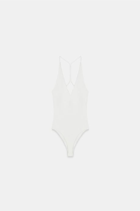 Slim Fit Cut-Out Halter Bodysuit - Image 5