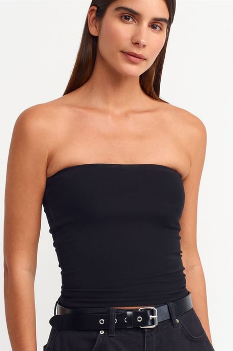 Strapless Bodycon Bandeau Blouse - Image 3