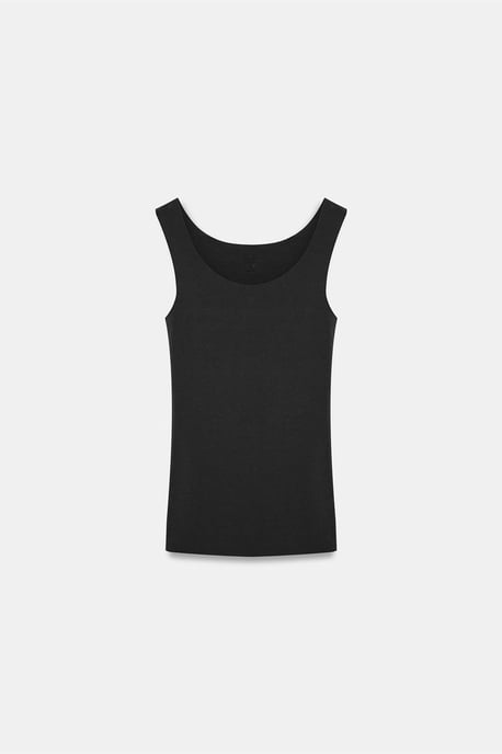 Aansluitend Mouwloze Katoenmix Cami Blouse - Image 5